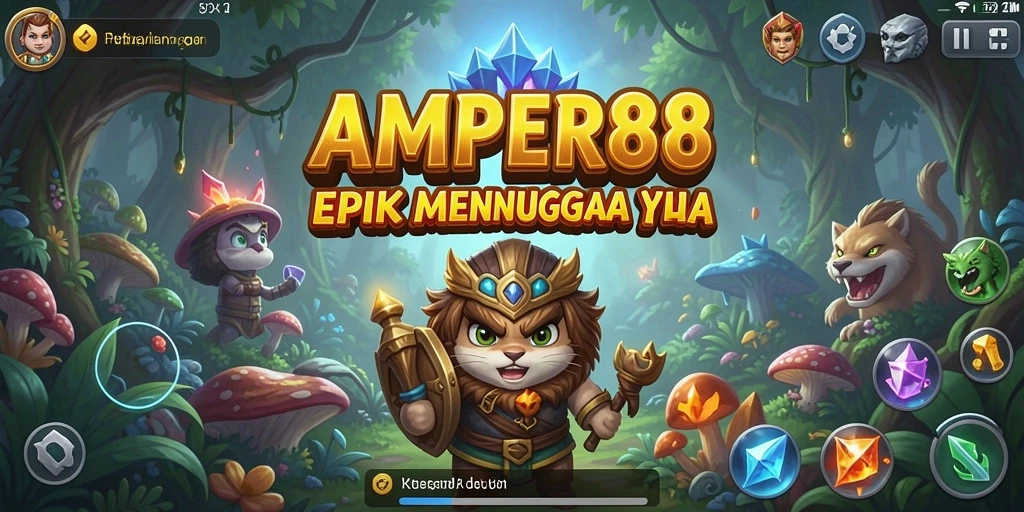 Tangkapan layar utama AMPER88 menampilkan aksi mendebarkan dalam petualangan yang menantang.