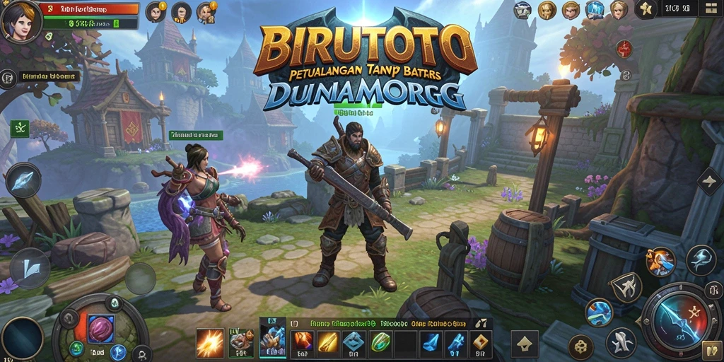 Tangkapan layar gameplay BIRUTOTO yang menampilkan aksi seru di dunia MMORPG.
