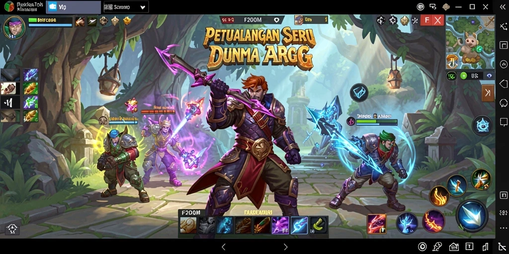 Tampilan gameplay yang menegangkan dari F200M di dunia ARPG.