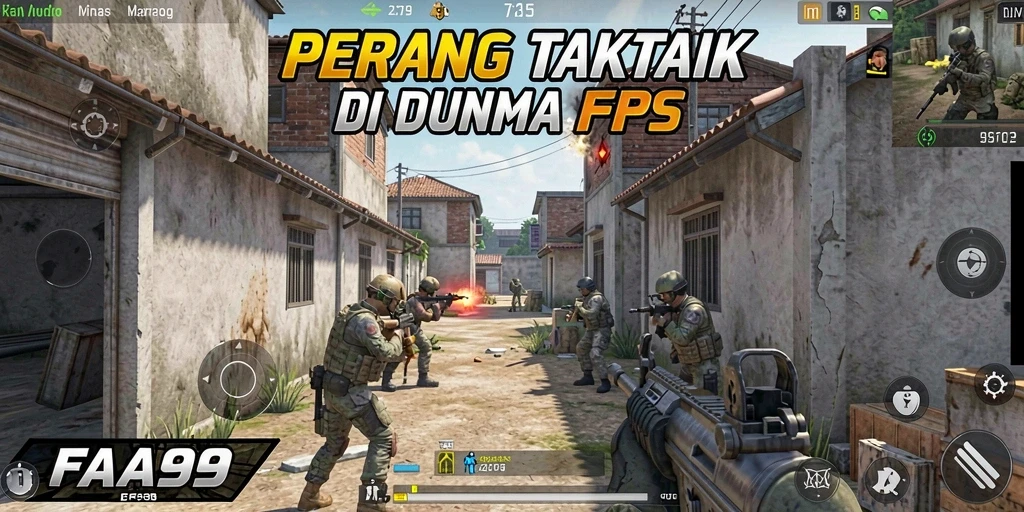 Tampilan gameplay mendebarkan dalam FA99 saat bertempur di medan perang.