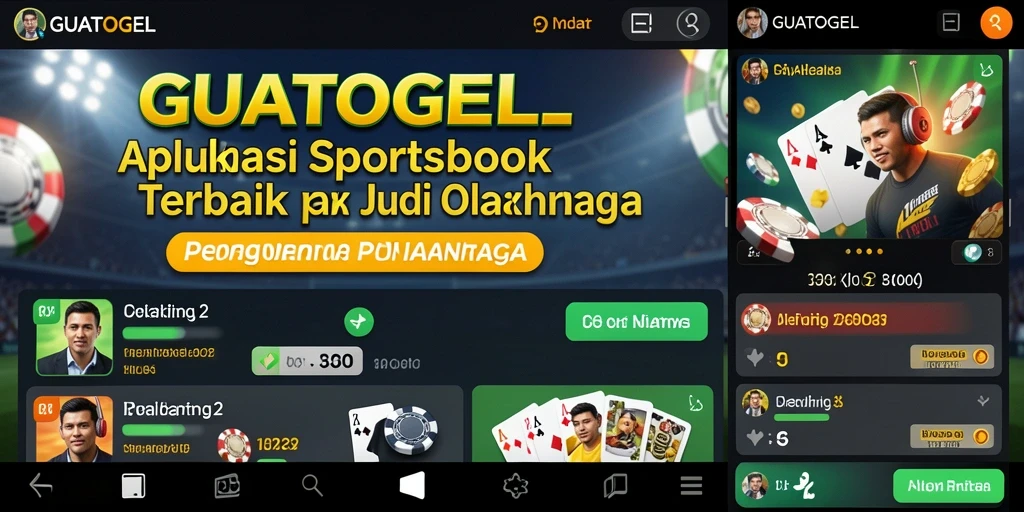 Tampilan antarmuka GUATOGEL saat memasang taruhan olahraga.