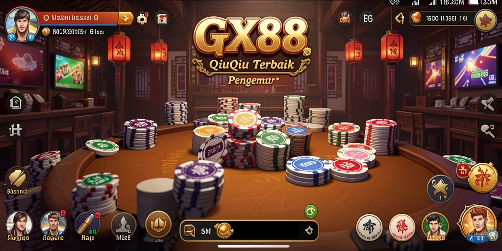 Tampilan gameplay QiuQiu yang seru dan menantang di GX88.