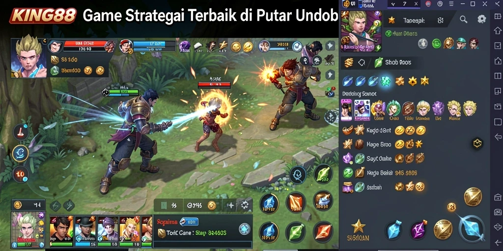 Tampilan gameplay seru di dunia strategi KING88.