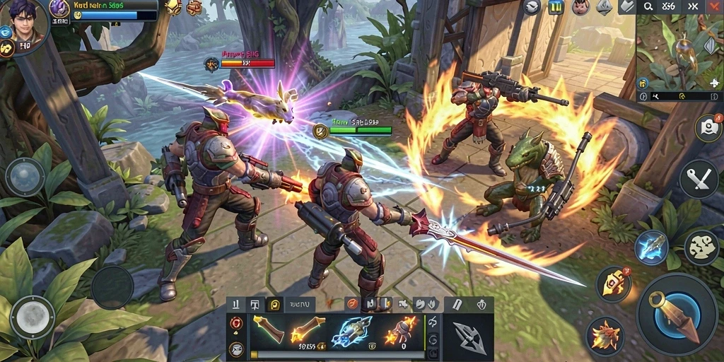 Tampilan gameplay <strong>KKRP</strong> yang memukau dengan strategi mendalam.