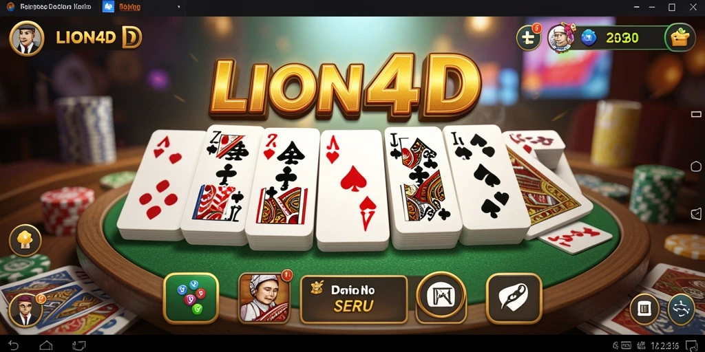 Tampilan gameplay domino yang seru dan menarik di LION4D.