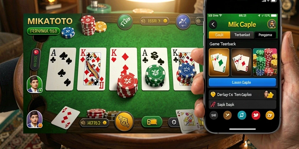Tampilan gameplay seru MIKATOTO yang penuh aksi Gaple.