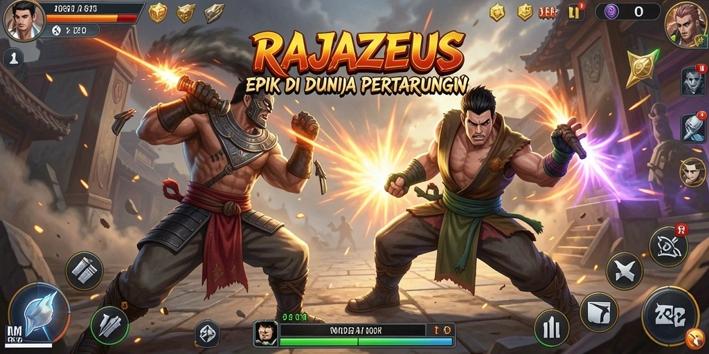 Tampilan seru dari pertarungan epik dalam RAJAZEUS.