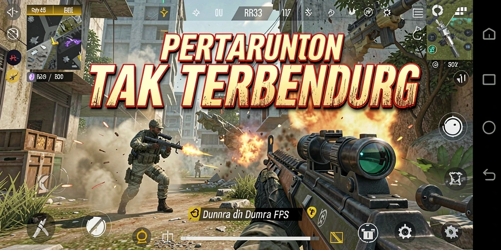 Tangkapan layar dari aksi seru RR33 dengan gameplay FPS yang mendebarkan.
