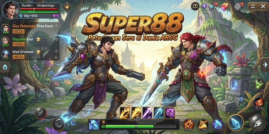 Tampilan menarik dari gameplay ARPG SUPER88 yang seru.