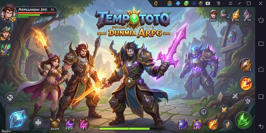 Tampilan menakjubkan dari gameplay TEMPOTOTO dalam dunia ARPG.