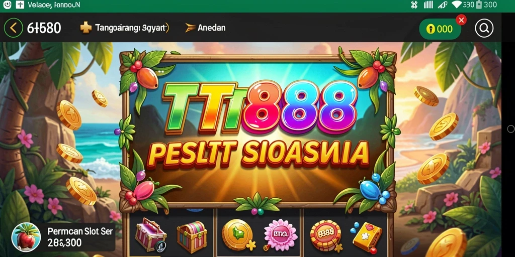 Screenshot utama TTT888 menampilkan suasana gameplay Slot yang menarik.