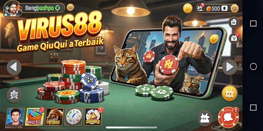 Screenshot gameplay QiuQiu yang menampilkan keseruan bermain.