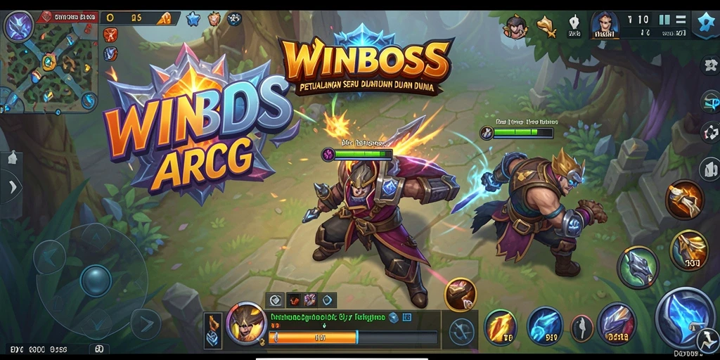 Tangkapan layar gameplay WINBOSS yang menampilkan pertempuran seru.